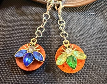 Handcrafted Leather Insect Charm/Keychain