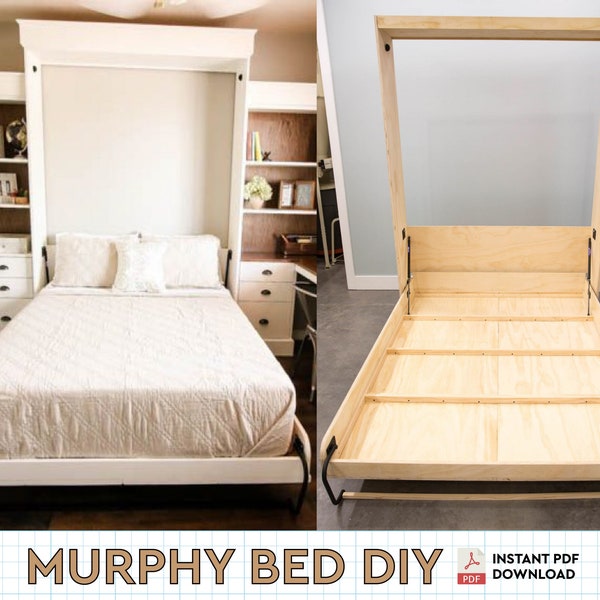 DIY Plan to Build a Murphy Bed | Full Size Foldable Bed PDF Plans
