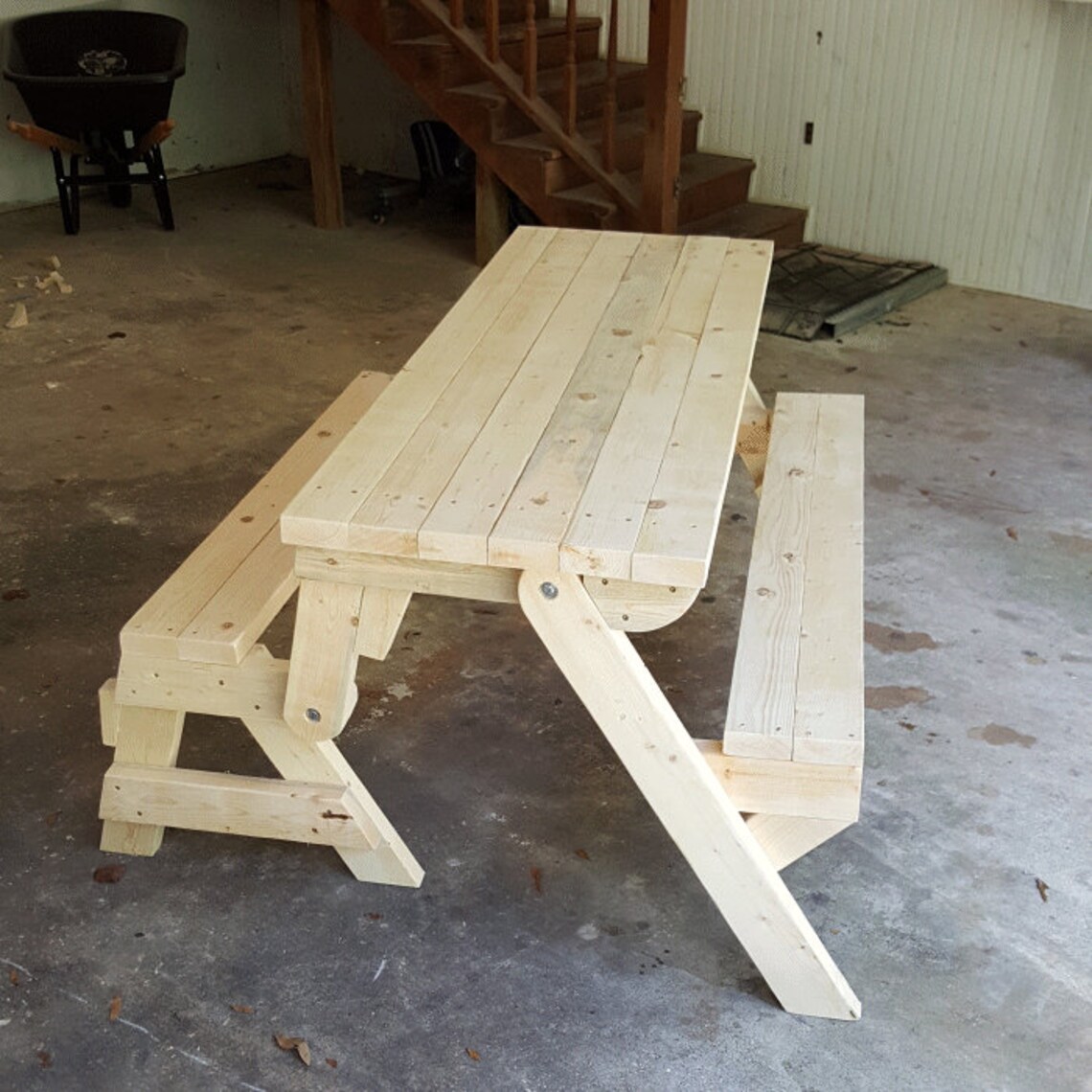 Folding Picnic Table DIY Plans Foldable Picnic Bench PDF Etsy