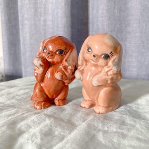 Cute Cocker Spaniel Kitsch Dog Salt & Pepper Shakers - Vintage