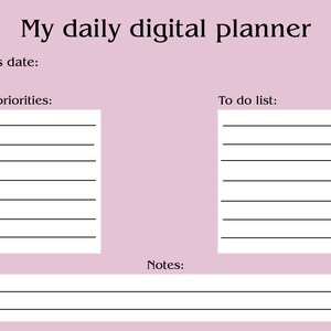 Minimalist Daily Digital Planner