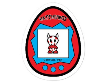 Hatchlings Virtual Pet V1 - Sticker, Tamagotchi Digimon Inspired Cute Cartoon