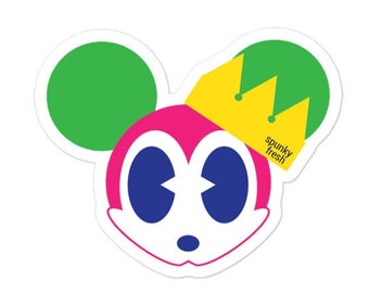 Mick Swagger (PINK/GREEN) - Sticker, Cartoon Mouse Urban Hip Hop Street Art