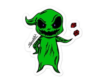 Oogie Boogie - Sticker, Nightmare Before Christmas, Halloween Ghost Cartoon