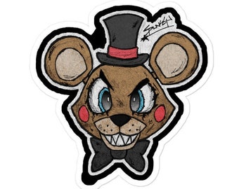 Five Nights At Freddy's - Freddy Fazbear - Sticker, Gaming Cartoon Horror Cute