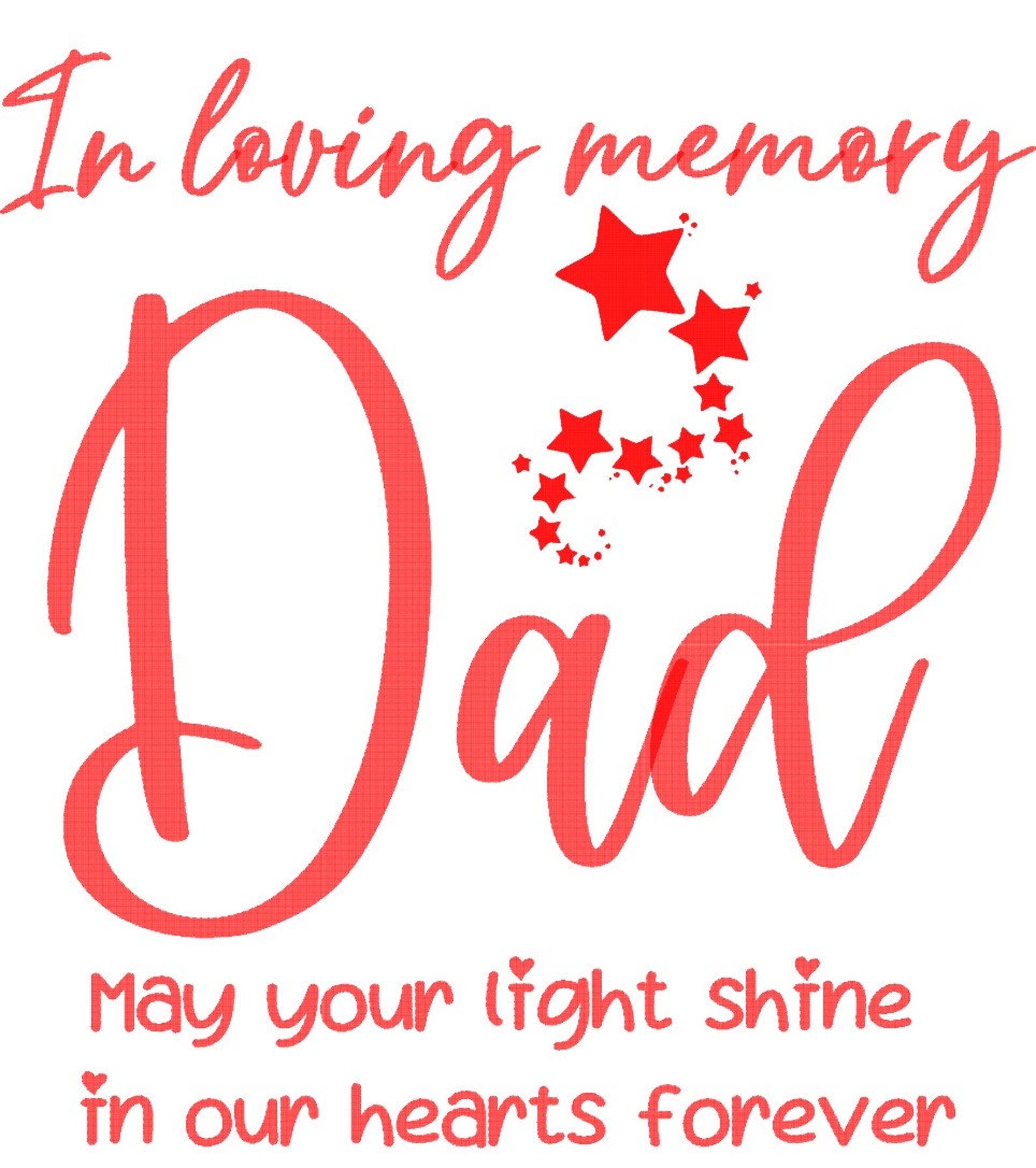 Engraving SVG File in Loving Memory Dad Memorial Light Cricut Etsy