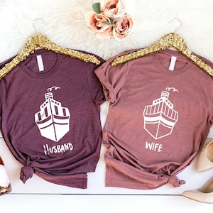Matching Couple Cruise Shirts, Cruise Gifts, Couples Travel Shirts, Honeymoon Cruise Shirt, Vacation Clothing, Husband Wife Adventure Tees