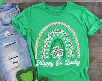 T-shirt avec t-shirts graphiques pour la Saint-Patrick, sweat-shirt ras du cou irlandais, cadeaux pour elle, cadeaux pour maman, jolie chemise pour la Saint-Patrick, chemises rétro pour femme