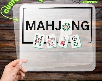 Mahjong Character Heat Transfer, Cultural Game Night Iron-On Decal, Ready to Press Asian Strategy Game Apparel for Mahjong Lovers