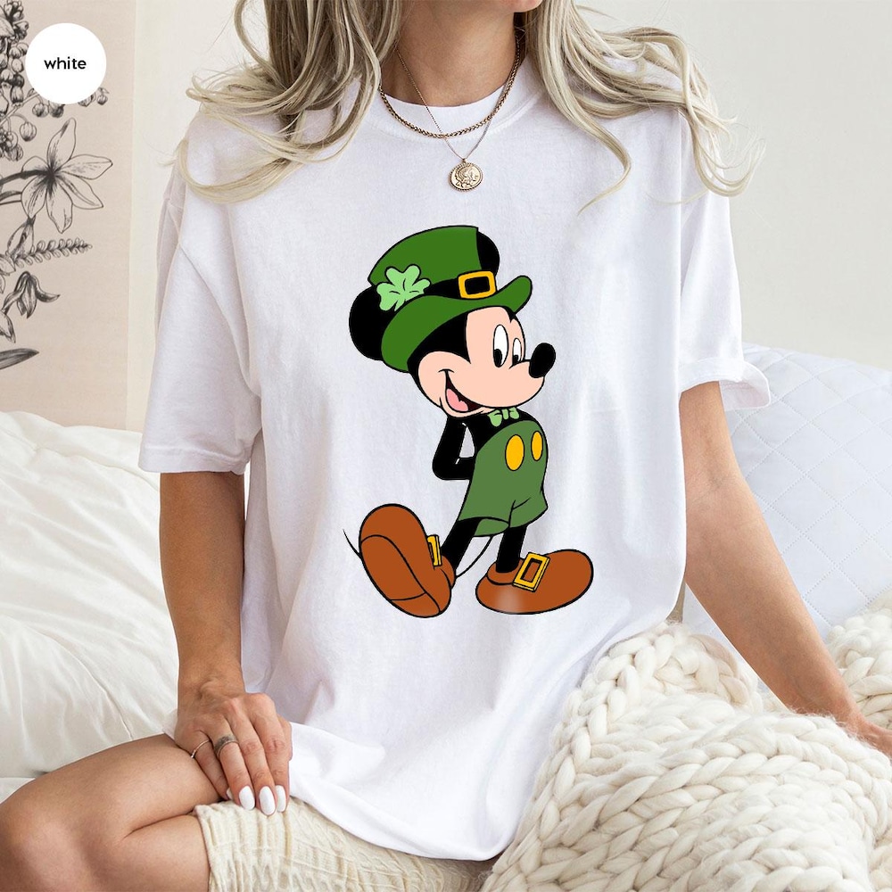 Disney Irish Clover Shirt, St. Patrick'S Day Mickey Tee, Shamrock Shirt, Lucky Irish Day Disney Tee, St. Patrick'S Day Lucky Mickey Tee Teesummer