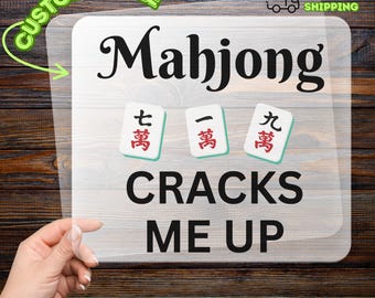 Mahjong Symbols , Mahjong Cracks Me Up DTF Transfer, Iron-On Decal for Game Night, Humorous Mahjong Gift