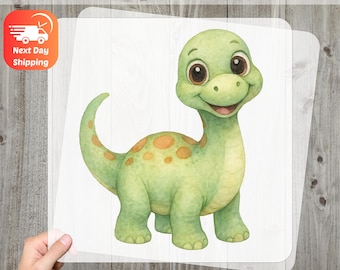 Cute Dinosaur DTF Transfer for Children's Apparel - Ready to Press Fun Group Dinosaur Themed Iron-On Design