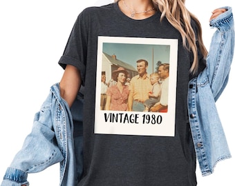 Custom Face Birthday Shirts, Vintage Name and Year Birthday Shirts, Personalized Birthday Matching Shirt, Custom Birthday Party Group Shirts