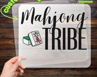 Mahjong Tribe DTF Transfer, Playful Mahjong Tile Design Iron-On Decal for Enthusiasts, Game Night Heat Transfer