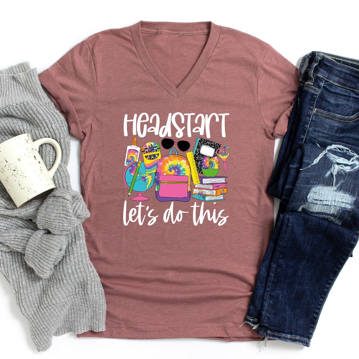 headstart tee / lavender grey