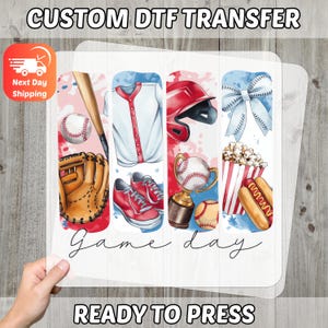 Cute Baseball Game Day DTF Transfer Shirt | Ready To Press Iron-On for Sports Enthusiasts & Family Matching Apparel