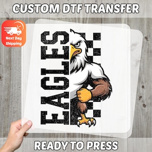 Patriotic Eagle DTF Transfer for Sports Teams T-shirts Ready to Press American Pride Apparel Iron-On for School Events & Outdoor Fans