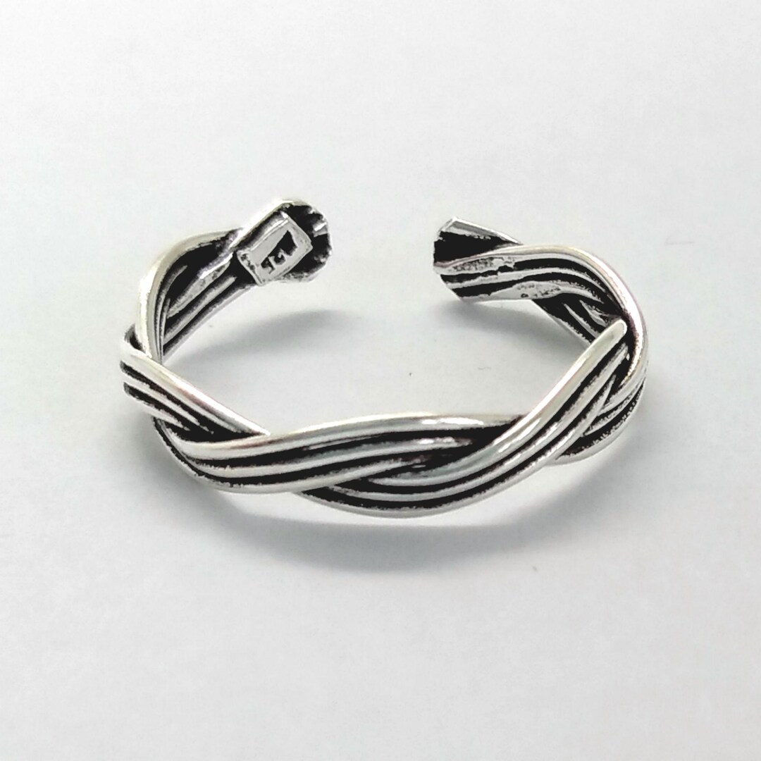 925 Sterling Silver Celtic Plait Twist Open Adjustable Toe Ring - Etsy UK