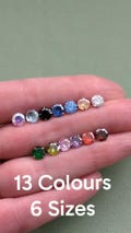 925 Sterling Silver Round CZ Cubic Zirconia Stud Earrings with Gift Bag