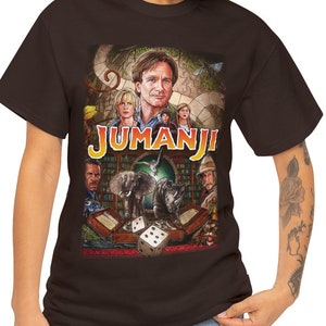 Vintage Jumanji T-Shirt | Natural Color Unisex Movie Tee | Funny Horror Adventure Graphic Shirt | Sizes S-5XL Premium Cotton for Men Women