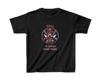 Kids Deadpool T shirt Unisex Short-Sleeve Movie Poster Cool T shirt NATURAL color Youth T-Shirt Digital Print Sizes XS S M L XL