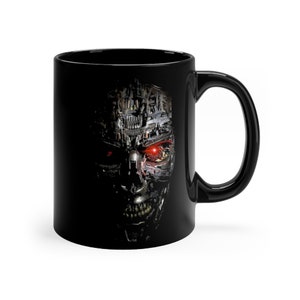 Terminator | Robot Mug | Judgment Day | Arnold Schwarzenegger | T2 movie Black Coffee Mug 11oz