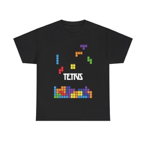 Tetris Shirt - Retro Arcade 8 Bit Classic Gaming Tee Gift For Her Gift For Him T Shirt  TShirt Graphic Tee Man Unisex