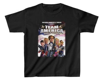 2005 Team America: World Police Movie Promo T-shirt. Vintage 00s 