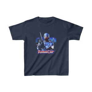キッズ ロボコップ ユニセックス 半袖 映画ポスター クール Tシャツ ナチュラルカラー ユース Tシャツ デジタルプリント サイズ XS S M L XL