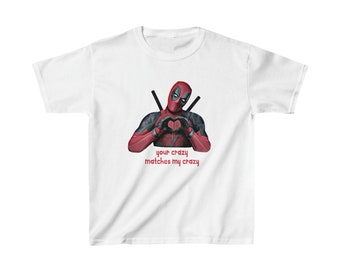 Kinder Deadpool Film T-Shirt, natürliche Farbe Jugend Tee
