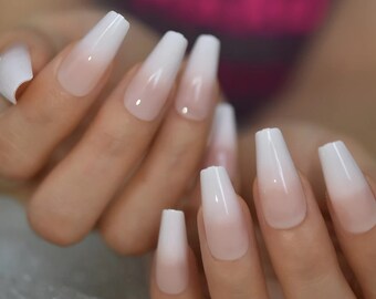 Ombre Coffin Nails Etsy