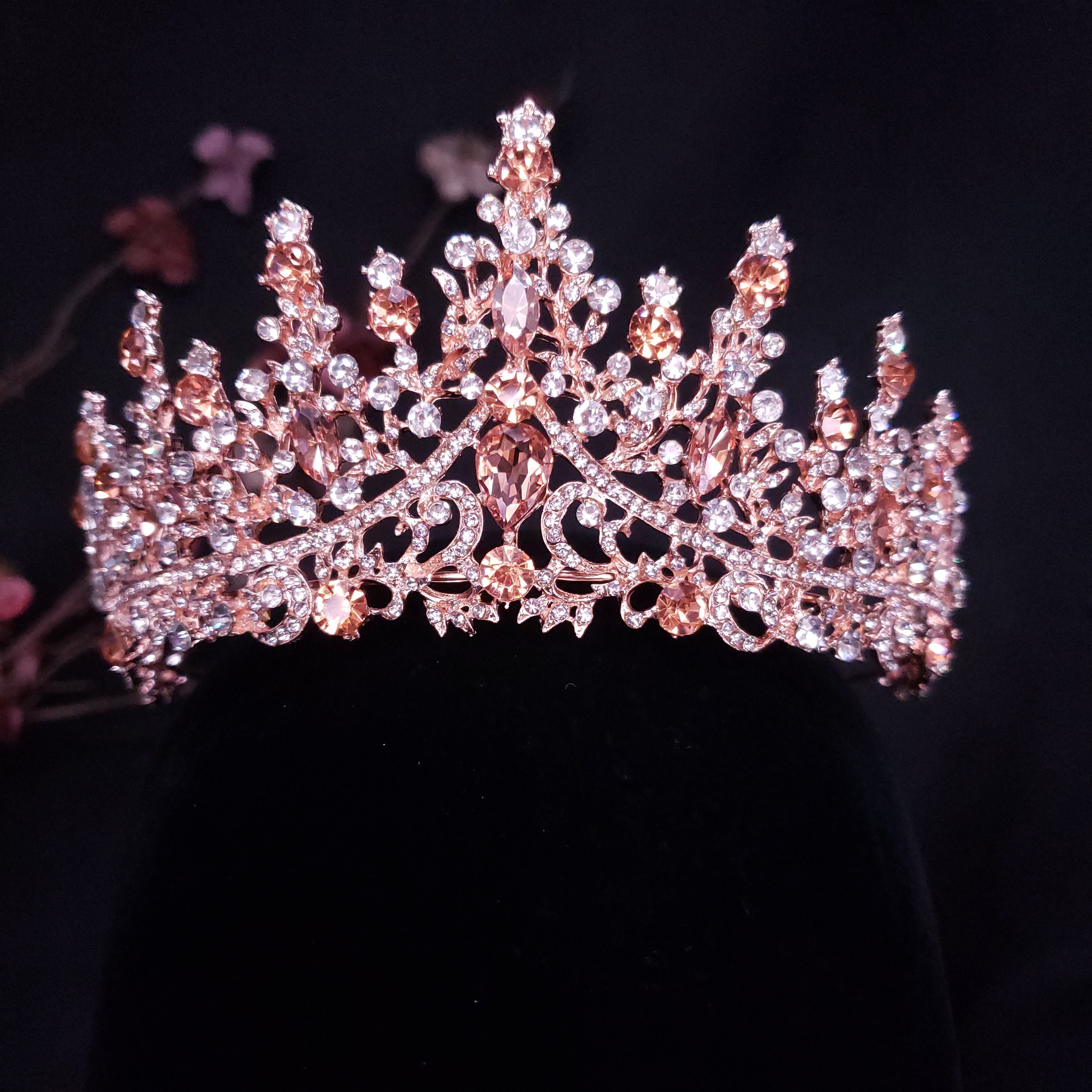 Hochzeit Braut Prinzessin Kristall Rhinestone Prom Haar Tiara Crown 