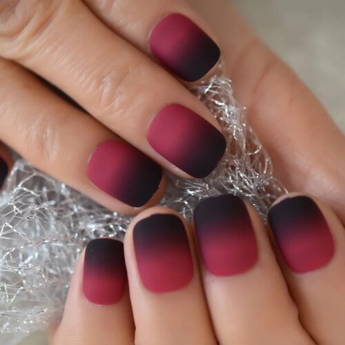 24 Short Red Black Ombre Dark Press On Nails Glue On Gothic Etsy Ireland 24 Short Red Black Ombre Dark Press On Nails Glue On Gothic Etsy Ireland