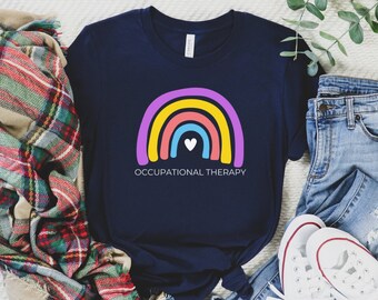 Ergotherapie Shirt, Ergotherapeut T-Shirt, OT Shirts, Ergotherapie Geschenke, OT Grad Geschenk, Regenbogen Tee, OT Student