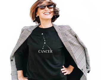 Sweat-shirt contre le cancer, chemise Zodiac Constellation, chemise contre le cancer, sweat-shirt du zodiaque cancer, cadeau contre le cancer, chemise d’anniversaire, cancer