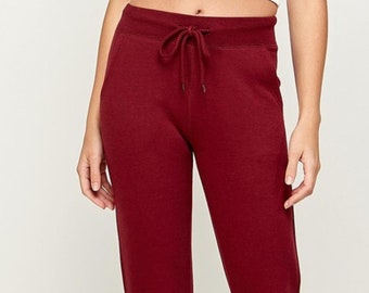 Cotton Blend Loungewear Pants, Cozy Lightweight Sweatpants, French Terry Women's Joggers,  Loose Fit Trousers, Casual Joggers, Gift for Her