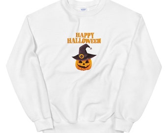 Happy Halloween Sweatshirt, Halloween Shirts For Women, Cute Halloween Party Shirt, Oversized Shirt For Halloween