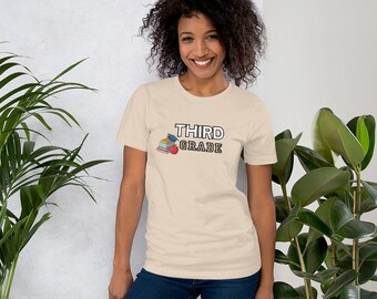 Camisa de maestro de tercer grado, camiseta de 3er grado, camiseta de tercer grado, regalo de maestro, camisa de maestro de 3er grado, regalo de posgrado de tercer grado, regalo para ella