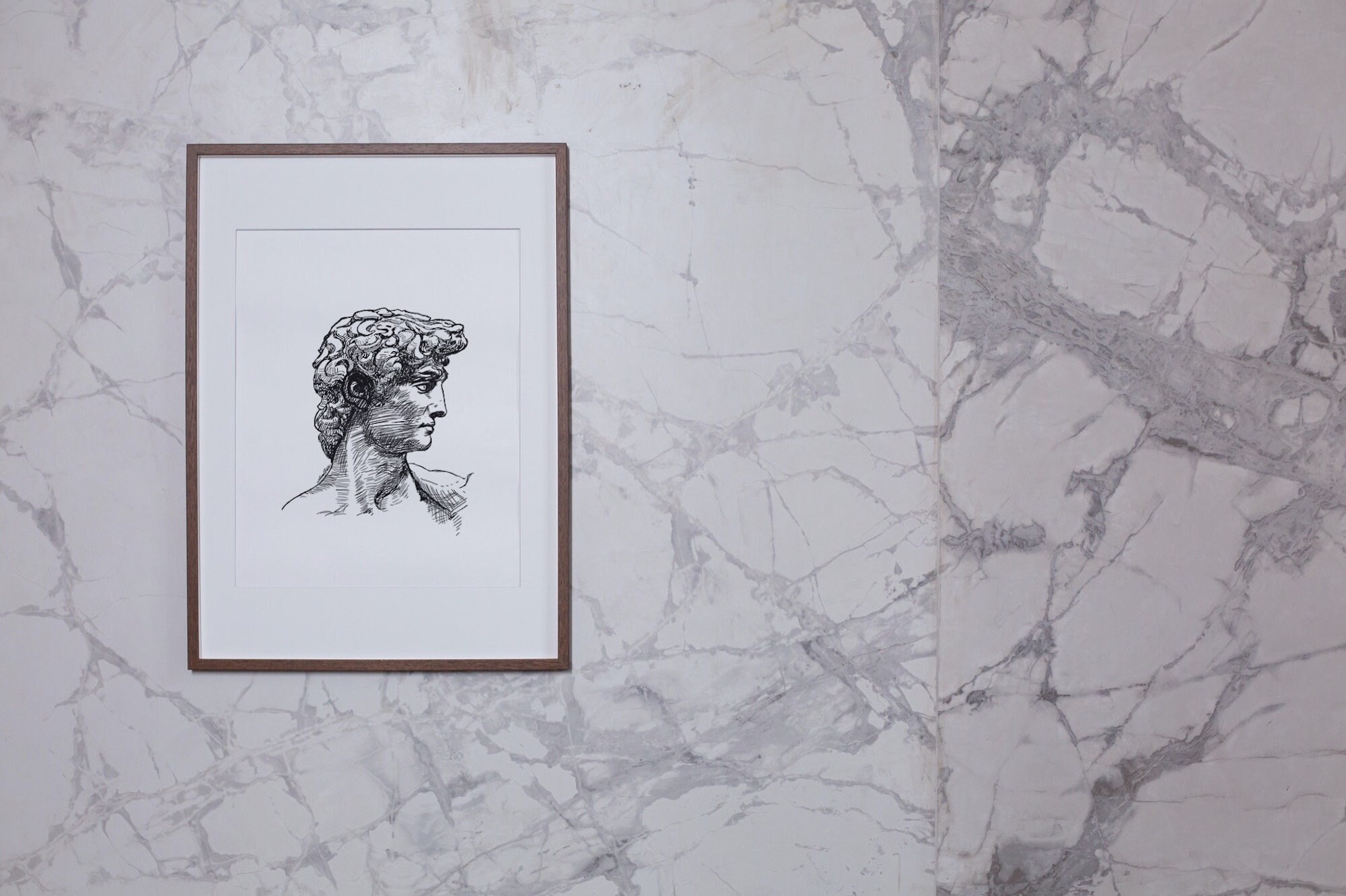 Wall Decor Digital Download Print Greek Bust Sketch Black and Etsy