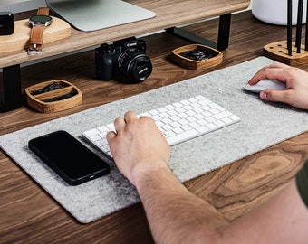 DESK MAT Large Premium Wool Merino Desk Pad Keyboard Mat Large Mouse Pad Mat Office Desk Accessories Christmas Gift for him Home Office Gift