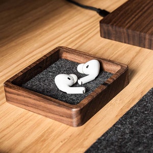 Catch All Wooden Tray / Office Desk Accessories For Women And Men / Catchall  for Jewelry, Keys, Headphones / Teacher Gift