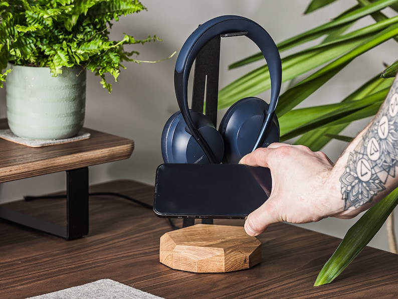 Desk setup with Headphone Stand