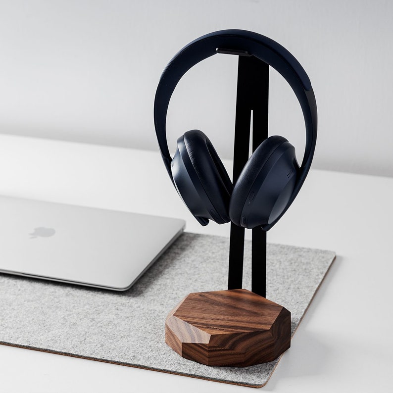 Wooden Headset Stand, american, walnut wood