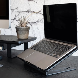 Wooden Laptop Riser Macbook Pro Stand Laptop Stand Desk Shelf for Macbook Air Chromebook Stand Gift for Boyfriend, Father, Son, Husband