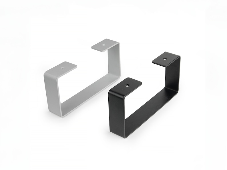 Premium Steel Legs for Desk Shelf 20x9.5cm Black or White Metal Powder Coated Do It Yourself Steel Legs Home Office image 1