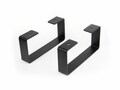 Premium Steel Legs for Desk Shelf 20x9.5cm Black or White Metal Powder Coated Do It Yourself Set of 2 Steel Legs Home Office