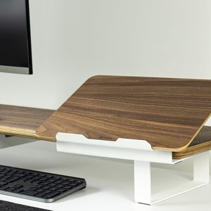 Mackbook Wooden Stand to Office Work, Home Office