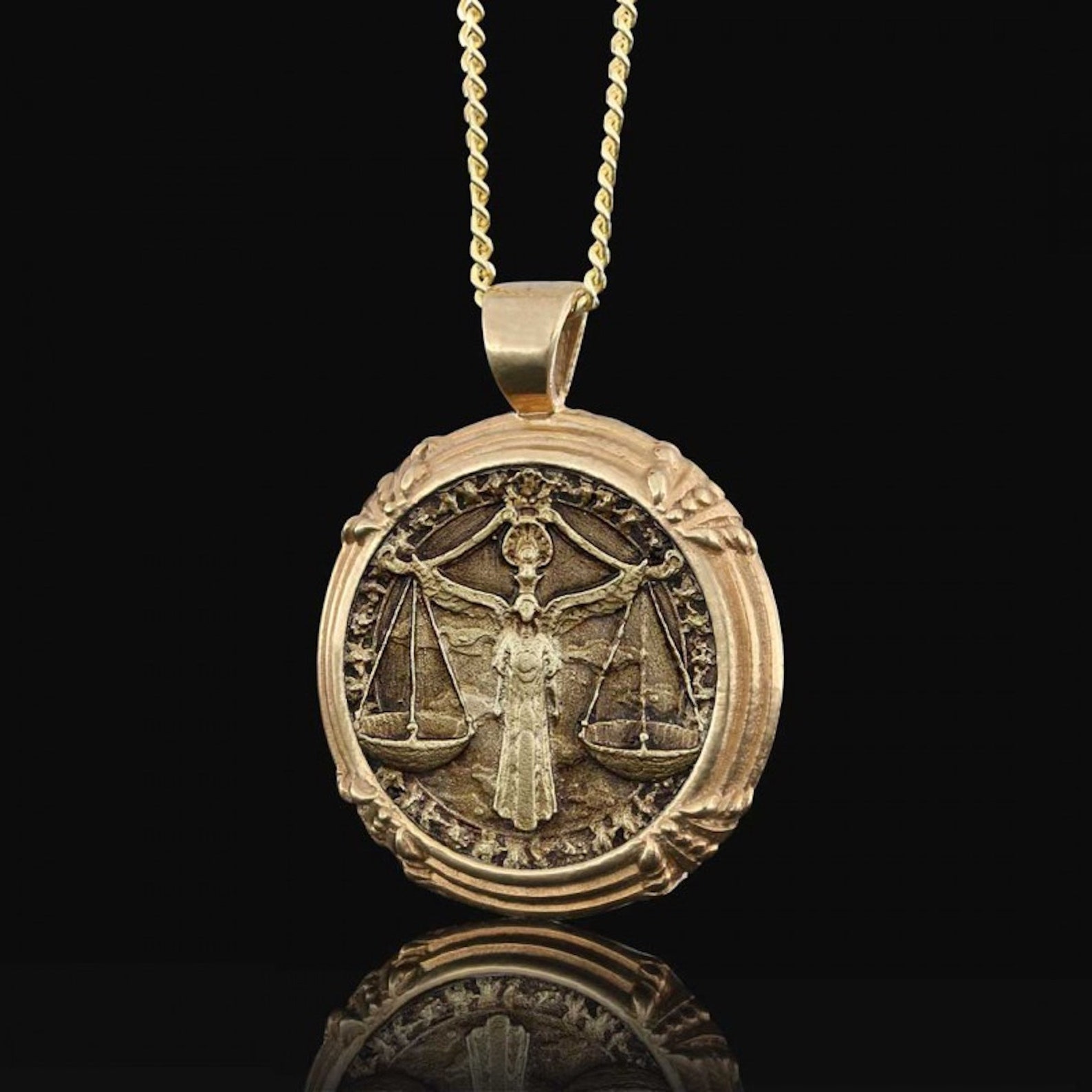 Libra Pendant Star sign necklace zodiac necklace Sterling Etsy