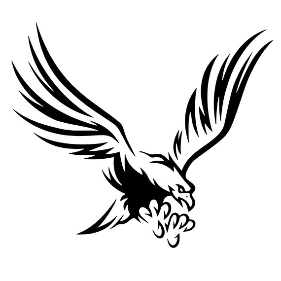 Aggressive Eagle Vinyl Decal Sticker for Use on Car or Any - Etsy