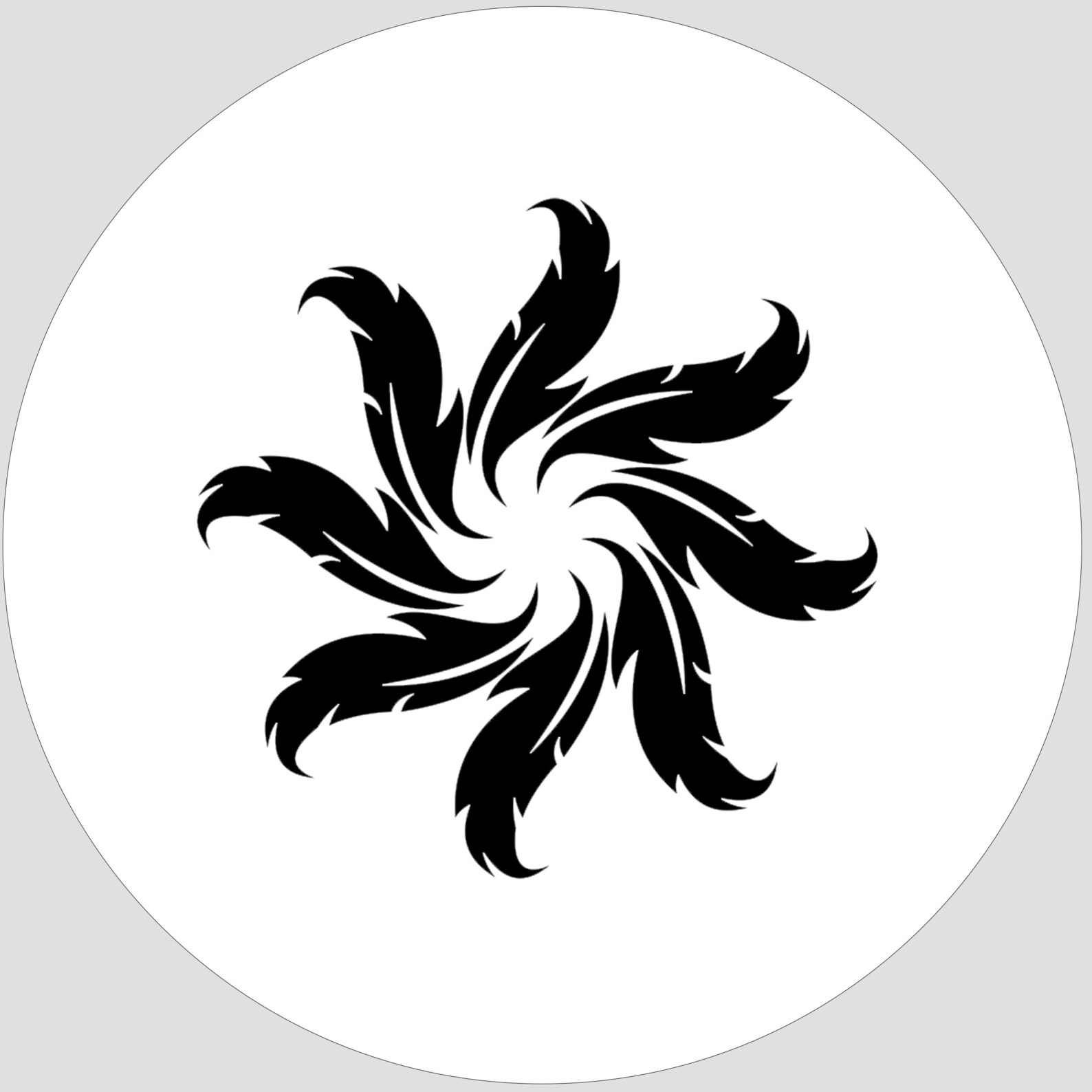 Rotating Feathers Disc Golf Vinyl Decal Stencil for Dying Etsy